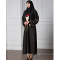 Premium quality polyester fashion muslim wear dress women black modern abaya